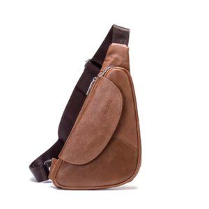 Noblag Nodjec Leather Messenger Bag Crossbody Shoulder Brown Sling Bag For Men